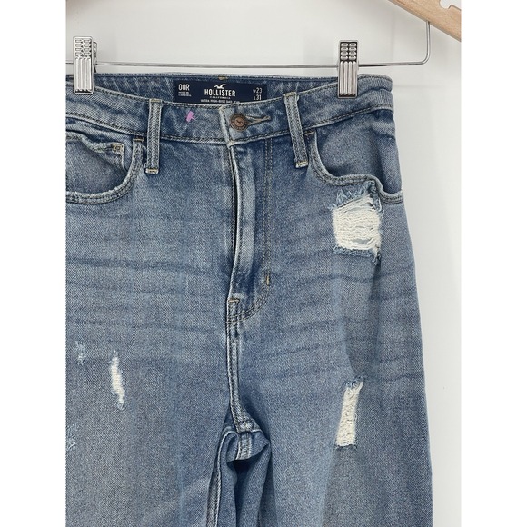 HOLLISTER California Ultra high-rise Dad blue jeans, Size 00R 23x31 Q0001‎ - Picture 2 of 5